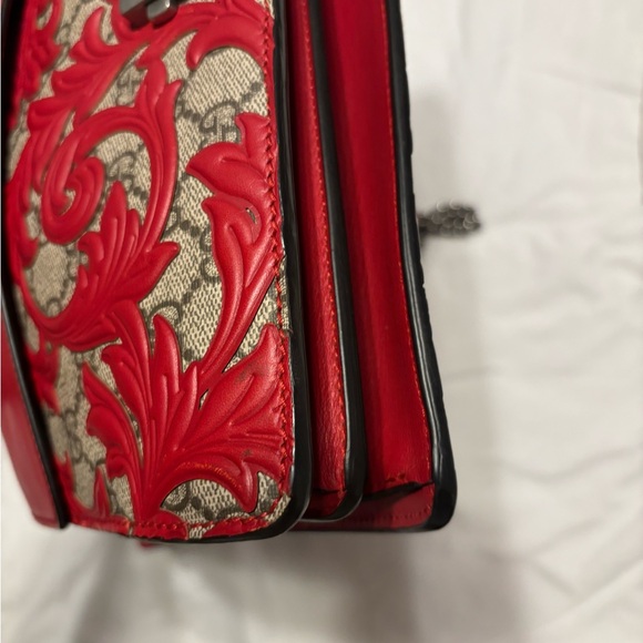 Gucci Red GG Supreme Canvas and Leather Medium Dionysus. - Picture 6 of 9